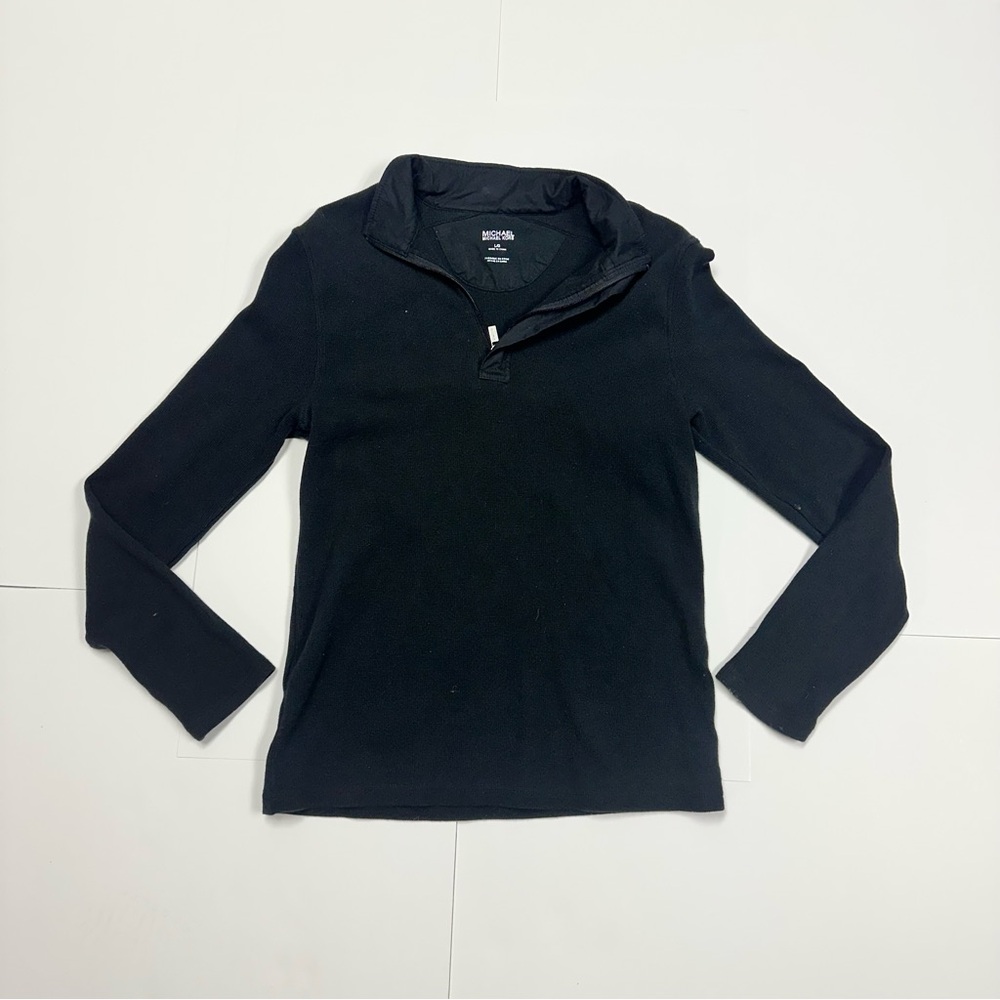 Michael Kors - Men’s Black Quarter-Zip Pullover, L
